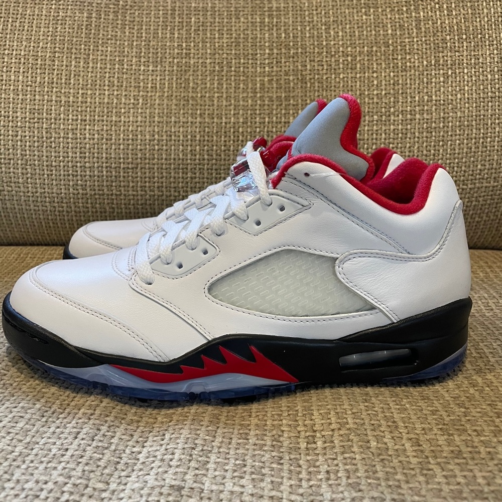 Air Jordan 5 Retro Low Fire Red Golf Shoes B-Grade